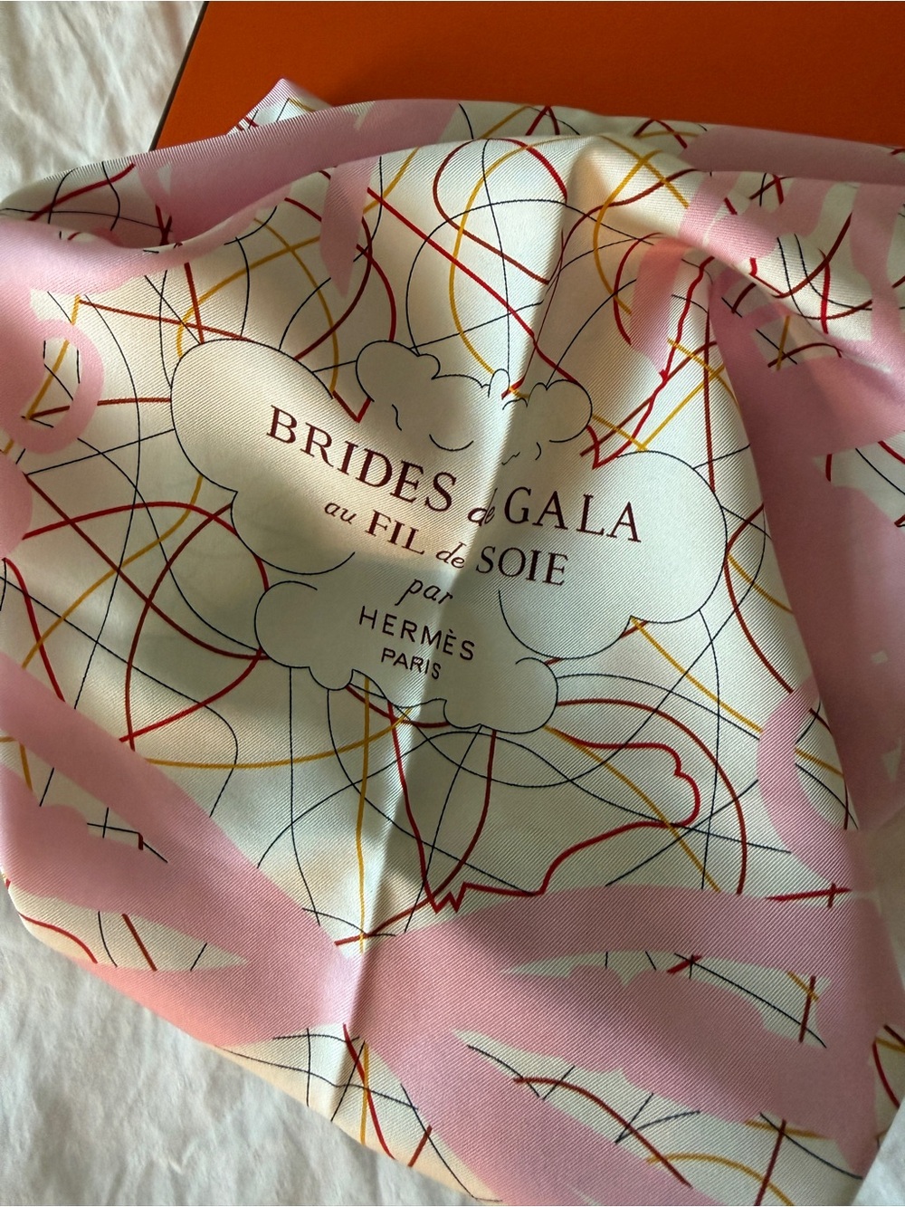 Hermes Brides de Gala au Fil de Soie scarf 90 - Picture 6 of 8